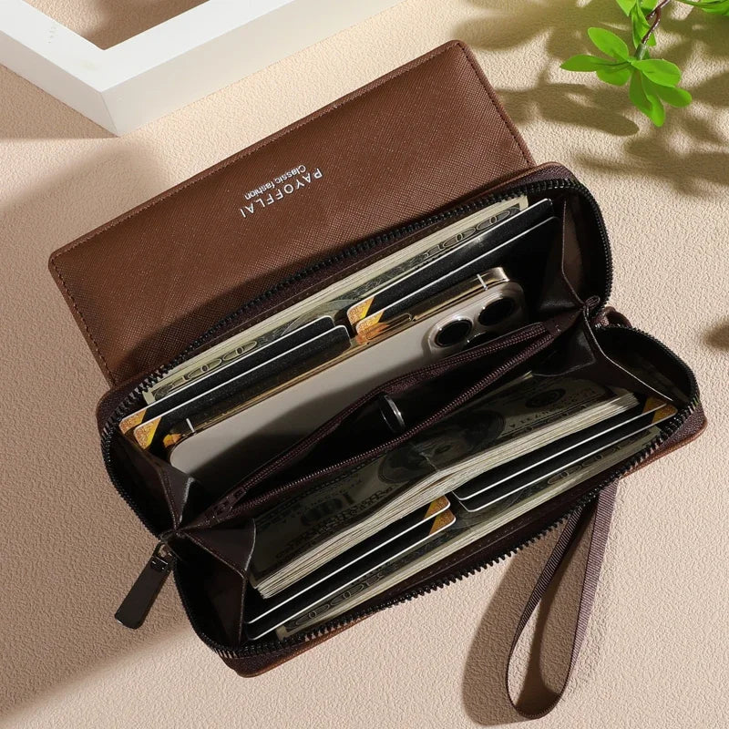 The Executive Dual-Layer Leather Wallet: Security, Style, and Organization