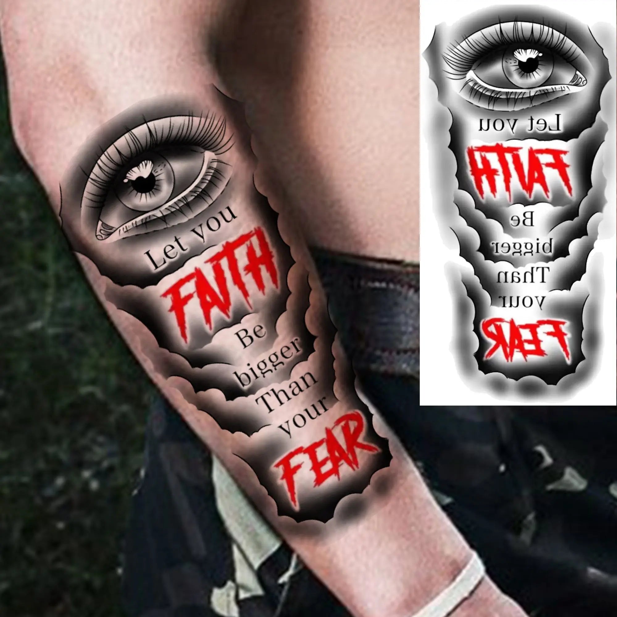 Premium Waterproof Realistic Tattoo Sticker – Majestic Lion & Tiger Designs for Arm & Leg