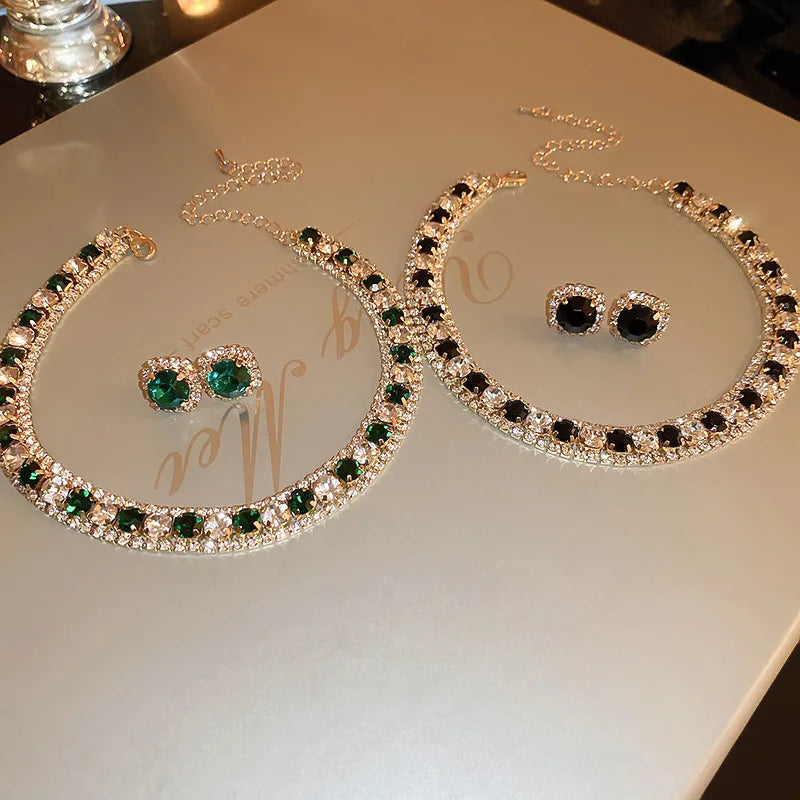 The "After-Hours" Glitz Set – Trendy Rhinestone Jewelry for Party & Daily Chic