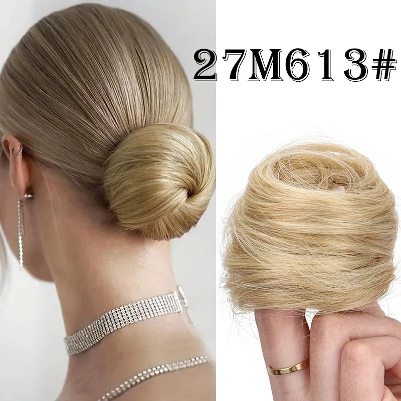synthetic messy donut hair bun extension is the ultimate "lazy day" fashion hack