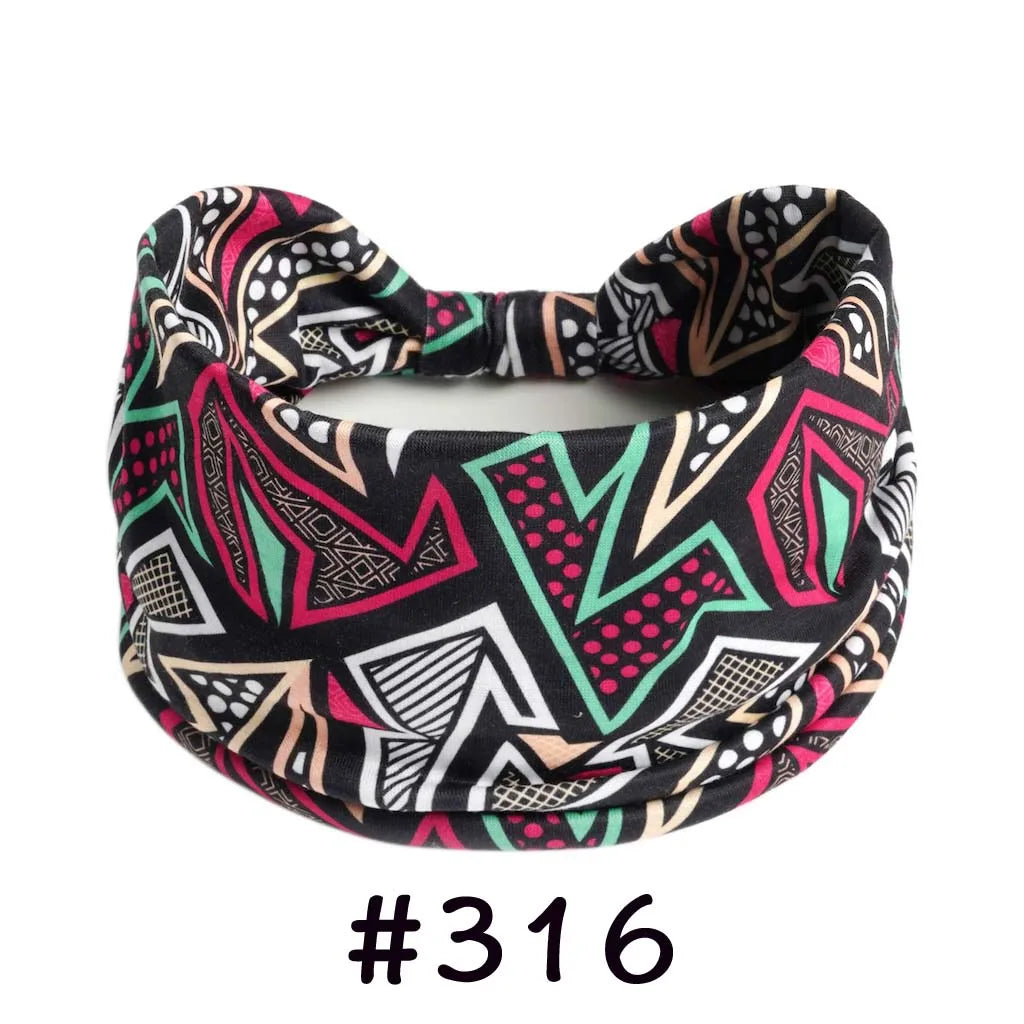 Bohemian Knotted Headbands for Women – Soft Cotton-Blend No-Slip Elastic Hair Accessories