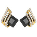 Gold-plated Zircon Earring Crystal  Engagement  for women