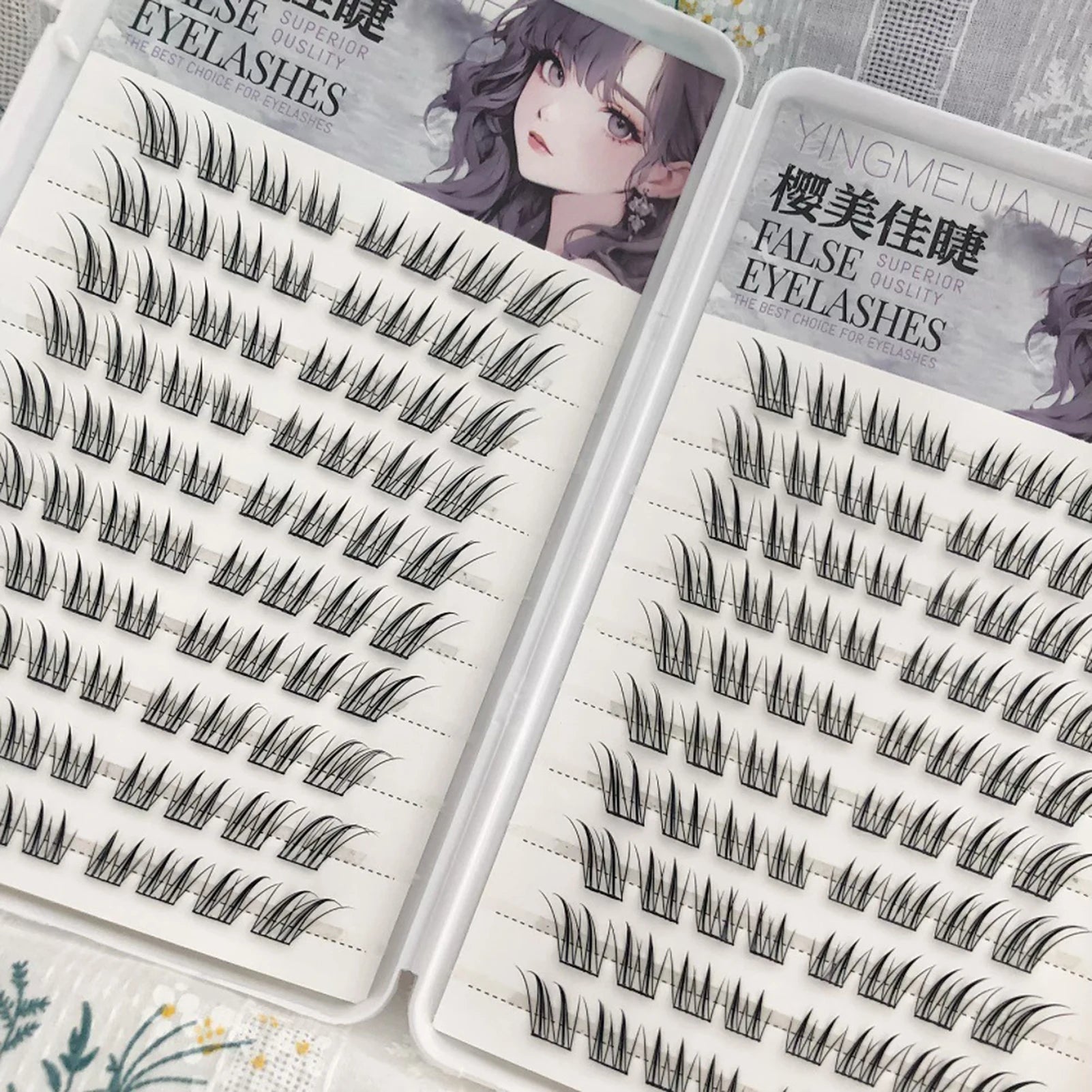The Master Collection: 6/10/20 Row Silk Fiber Lashes – Easy-Apply Glue-Free Extensions