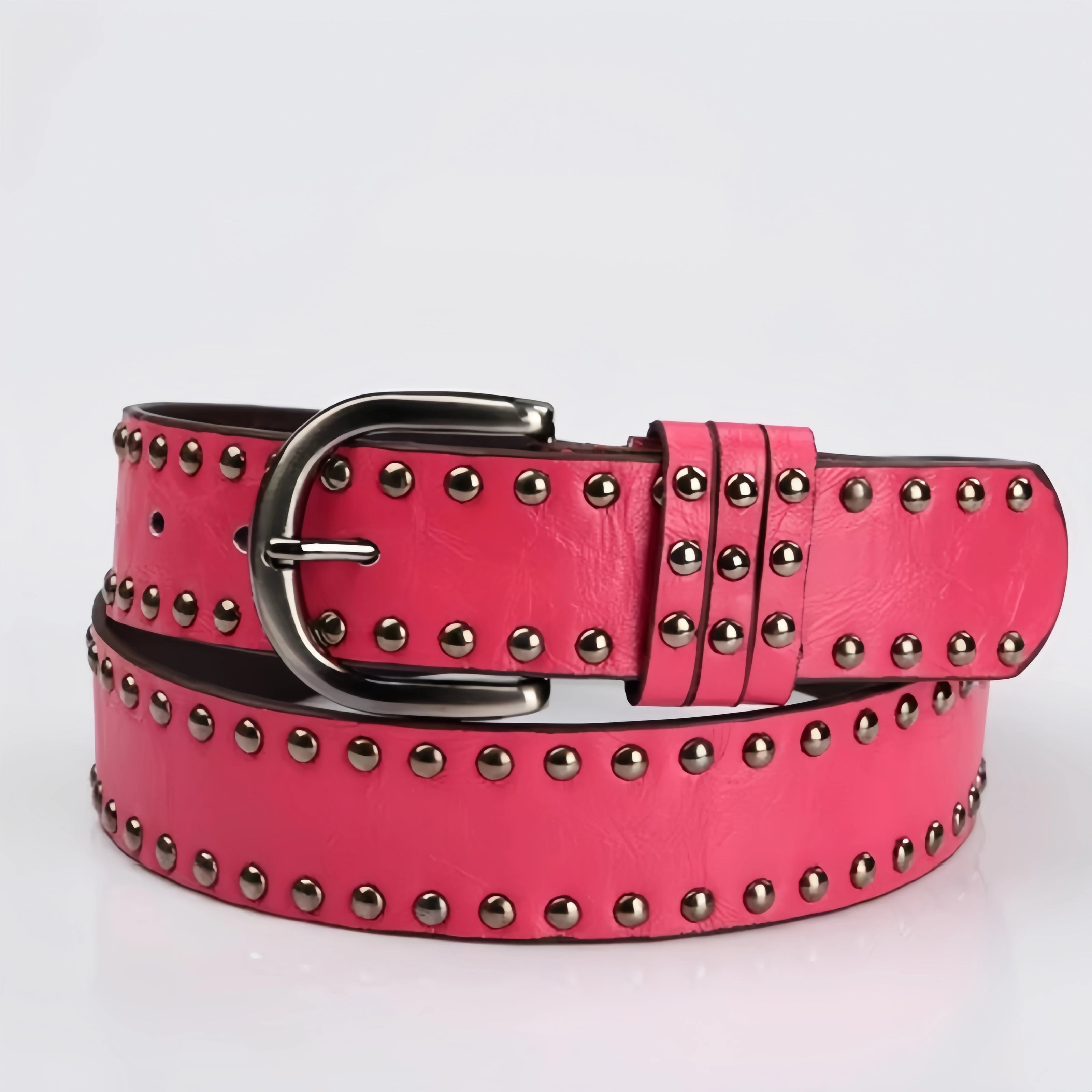 retro rivet Midnight Rebellion Skull & Rhinestone Belt
