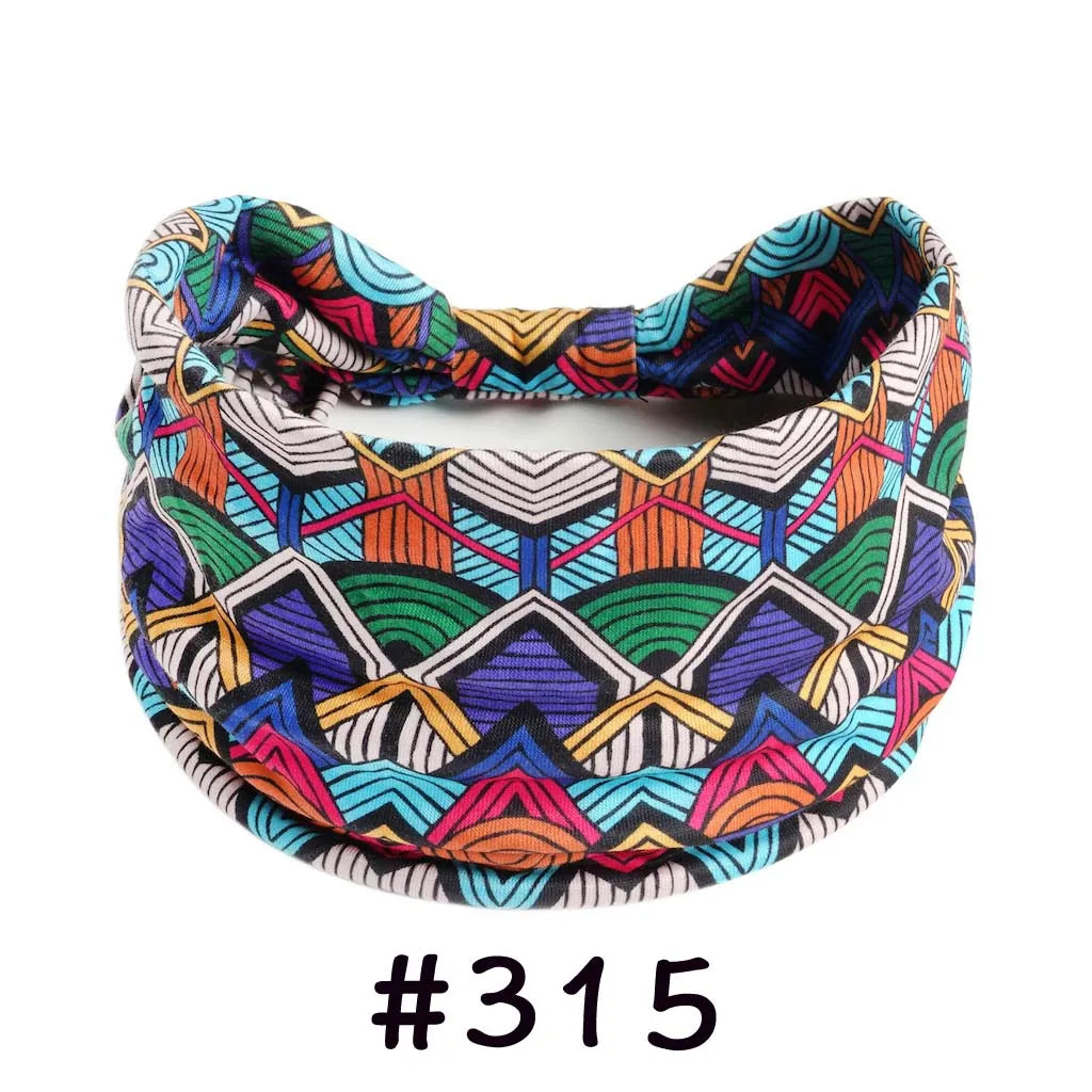 Bohemian Knotted Headbands for Women – Soft Cotton-Blend No-Slip Elastic Hair Accessories