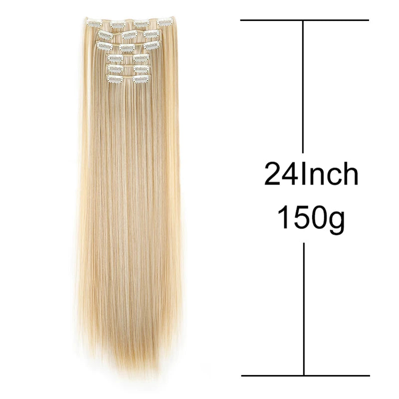 Aura Length 24-Inch Straight Clip-In Collection