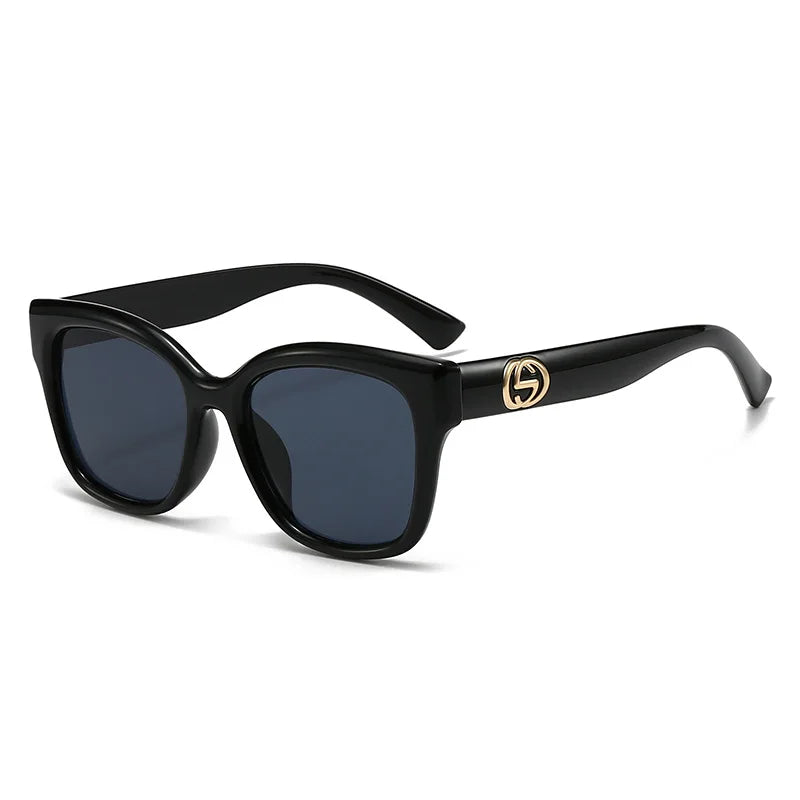 Retro Minimalist Solid Color Fashion Glasses with Decorative Temple Tips