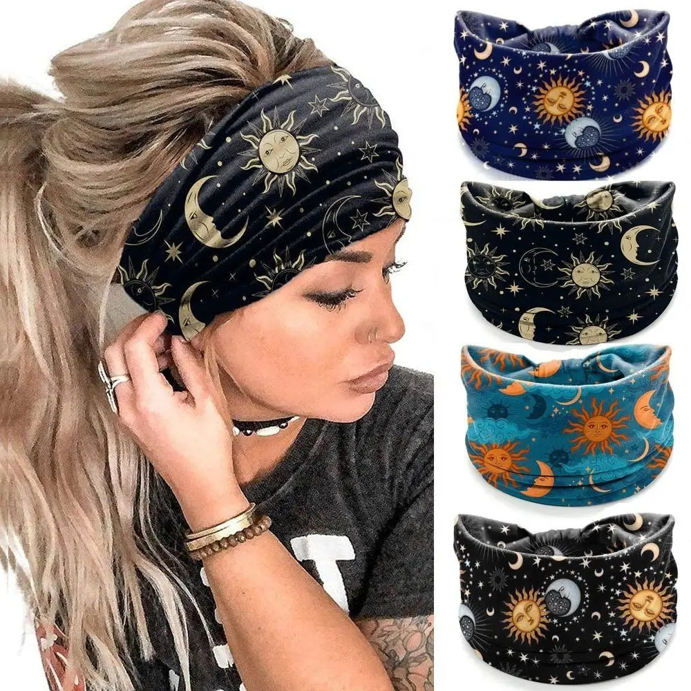 Vintage Bohemian Wide Headband – Elastic Knot Turban Hair Wrap for Effortless Style
