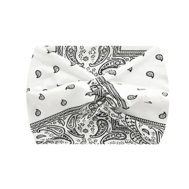 Extra-Wide 18cm Bohemian Headband – Stretchy Printed Turban Wrap for Fitness & Everyday Style