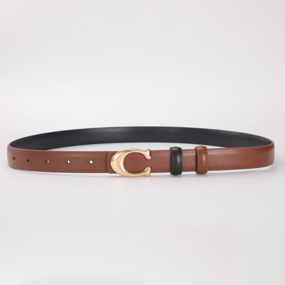 High-quality Fashionable Belt C-shaped Buckle  Double-sided Gift For lady's Using Belt