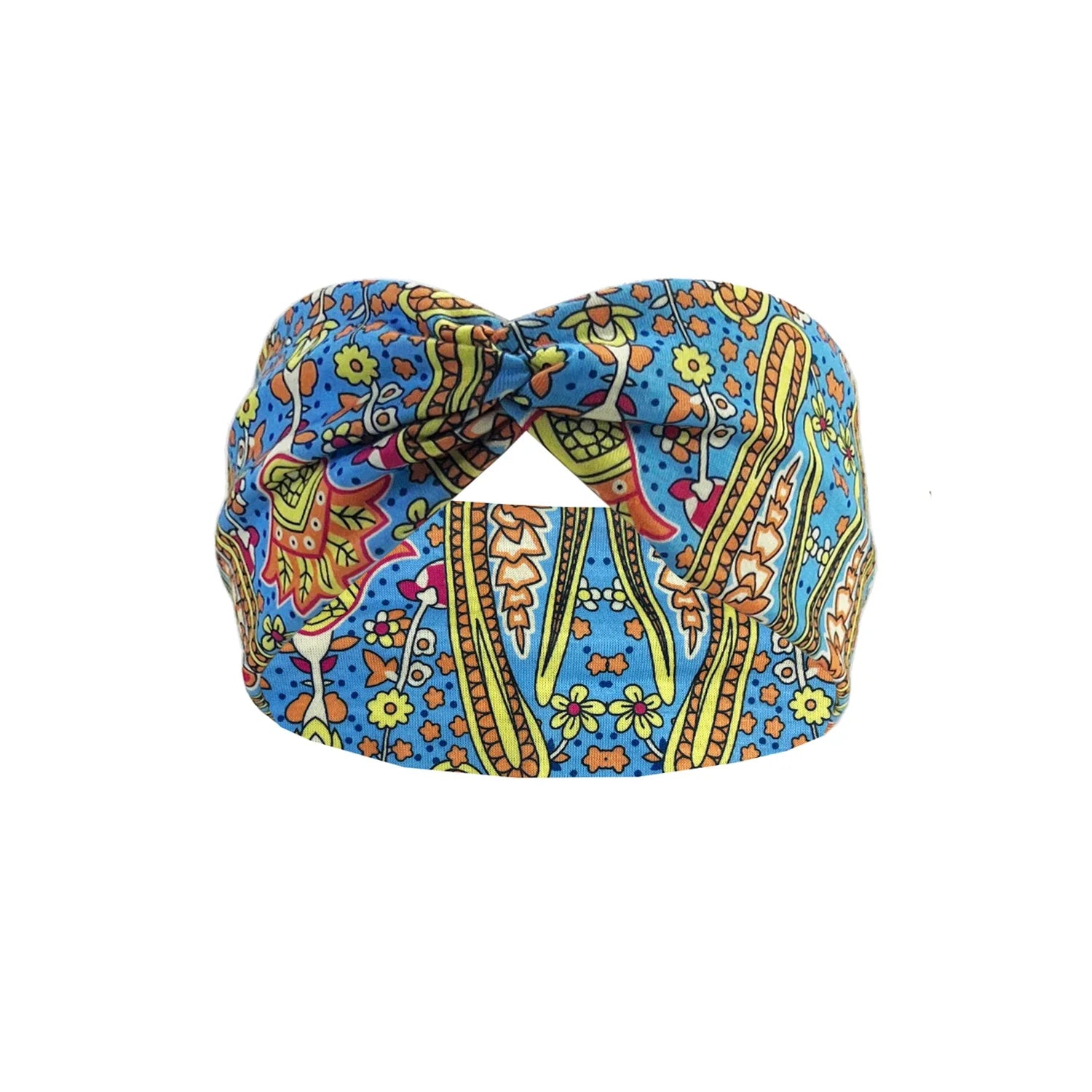 Women's Elastic Turban Headband – Sweat-Absorbent Wide Hair Wrap for Yoga, Running & Sports