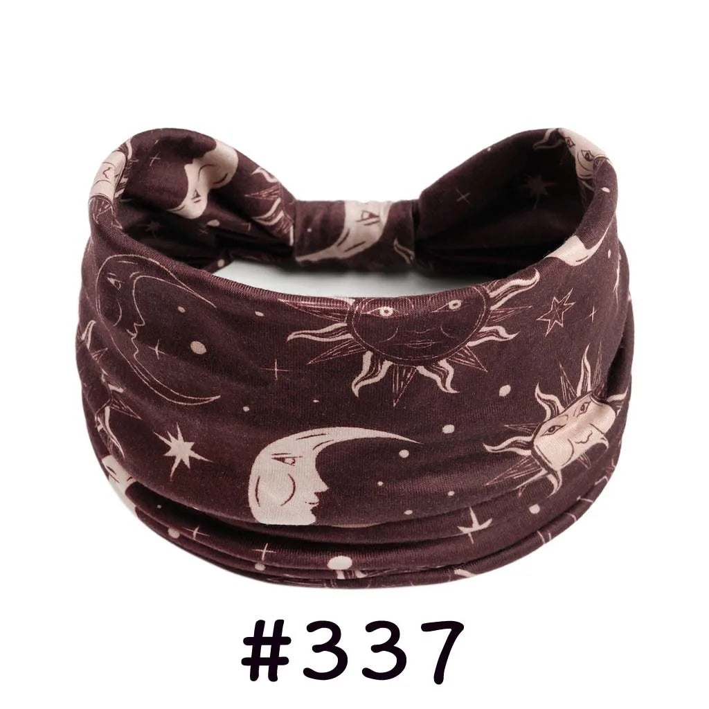 Bohemian Knotted Headbands for Women – Soft Cotton-Blend No-Slip Elastic Hair Accessories