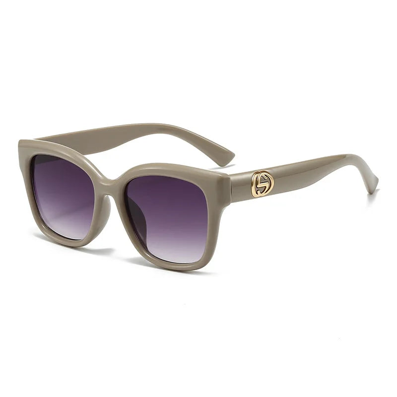 Retro Minimalist Solid Color Fashion Glasses with Decorative Temple Tips