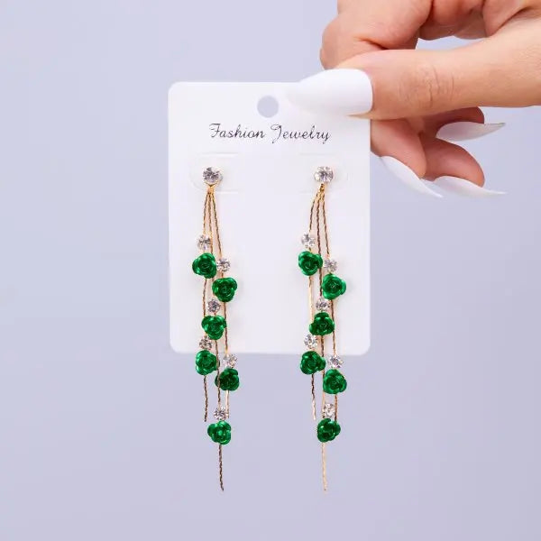 The Elegant Choice: Crimson Blossom Spiral Earrings