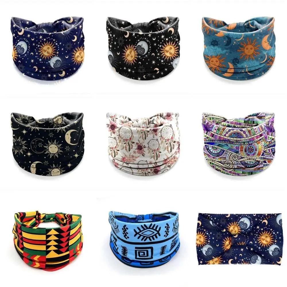 Vintage Bohemian Wide Headband – Elastic Knot Turban Hair Wrap for Effortless Style