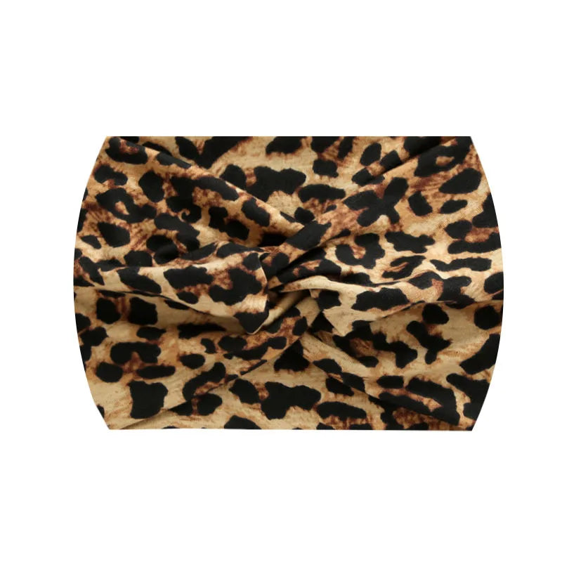 Extra-Wide 18cm Bohemian Headband – Stretchy Printed Turban Wrap for Fitness & Everyday Style