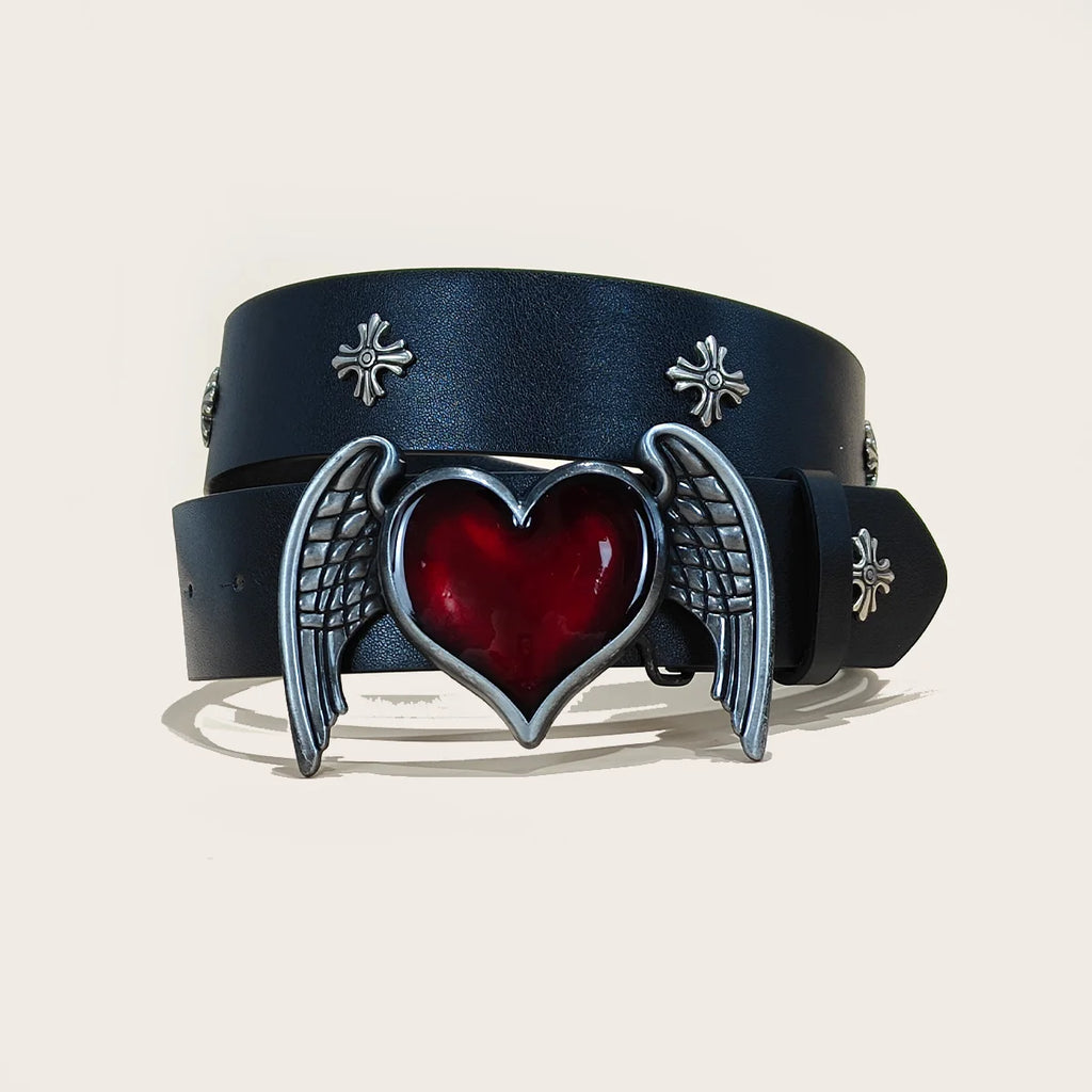 Gothic Punk Cross Hardware Belt – Premium women Fashion Accessory for Alternative Style
