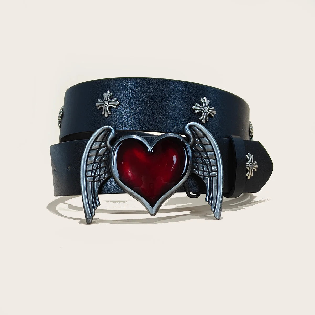 Gothic Punk Cross Hardware Belt – Premium women Fashion Accessory for Alternative Style