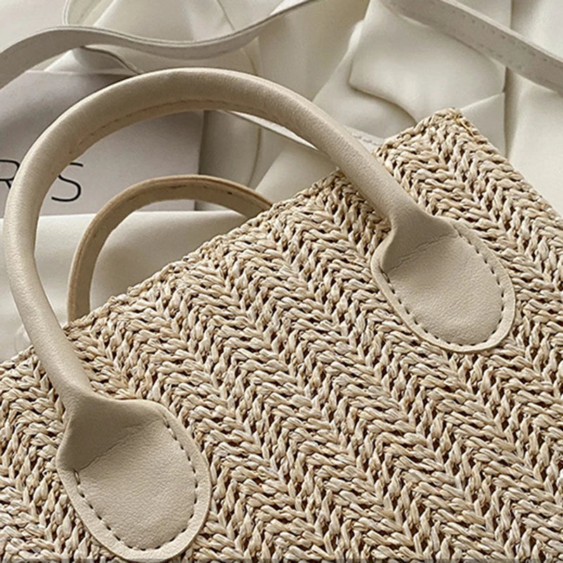 Japanese-Style Floral Woven Crossbody: The Perfect Fresh Summer Handbag