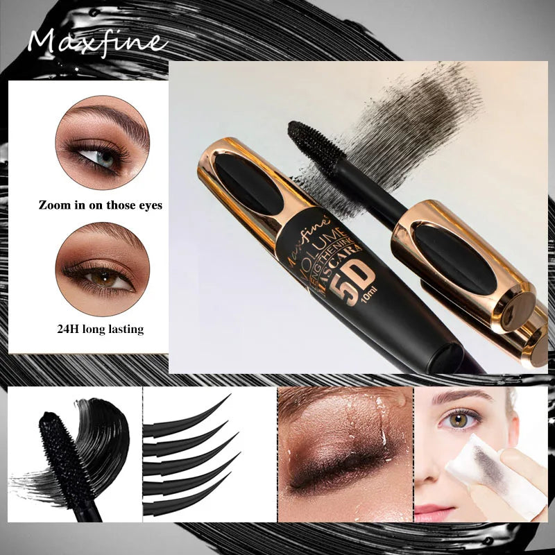 5D Silk Fiber Lash Mascara – Volumizing, Lengthening & Waterproof