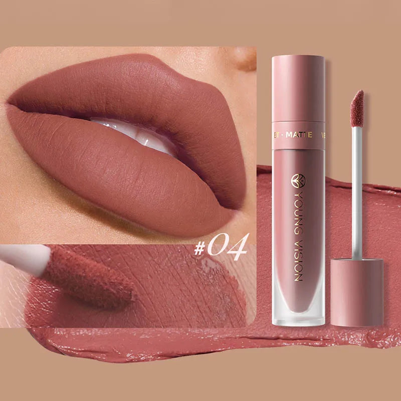 LUX LADY Square-Tube Velvet Matte Lipstick – 8-Color Plumping Lip Glaze