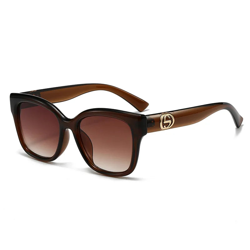 Retro Minimalist Solid Color Fashion Glasses with Decorative Temple Tips