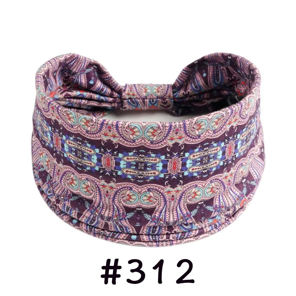 Bohemian Knotted Headbands for Women – Soft Cotton-Blend No-Slip Elastic Hair Accessories