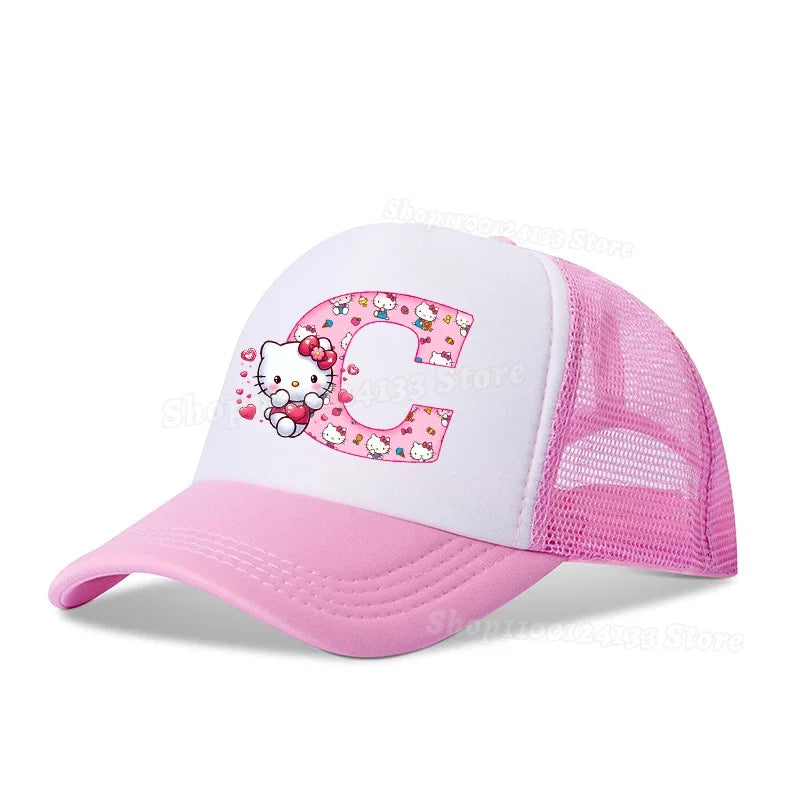 Cute Kitty Girl Baseball Cap – Trendy Sanrio Inspired Anime Print Hat