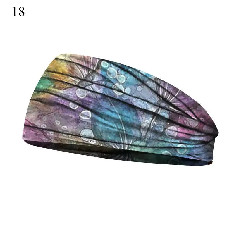 Women's Bohemian Wide Hair Band – Soft Stretchy Floral Turban for Sports, Yoga & Casual Fashion