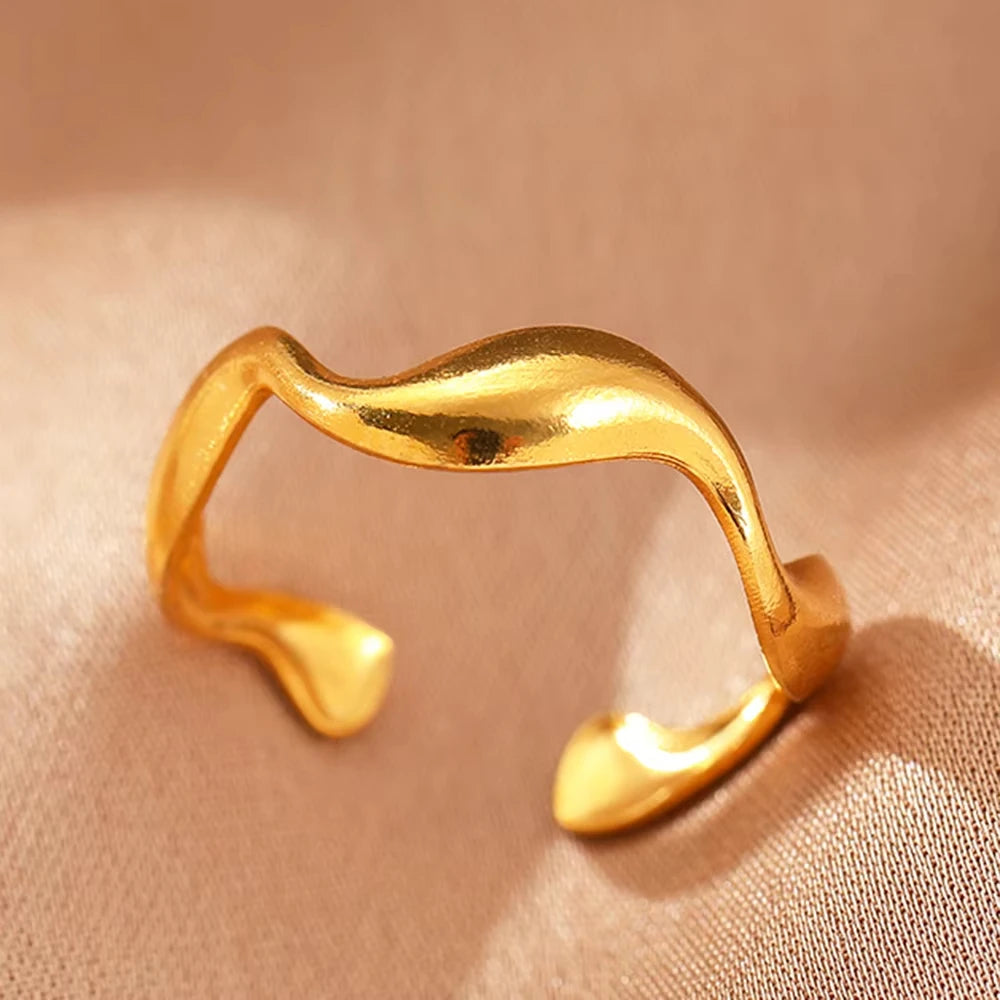 Adjustable Trendy Celestial Protection Geometric Ring Collection