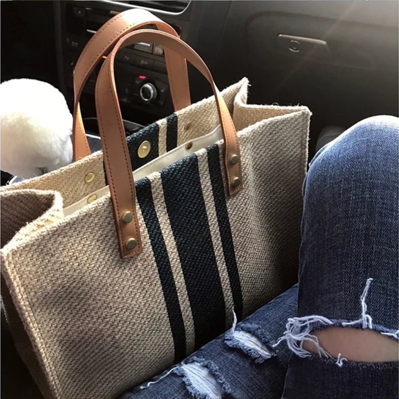 Smaller, structured bags with adjustable, branded straps.