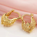 The Every-Day Geometric Hoop – Shiny Gold-Tone Classic Earrings
