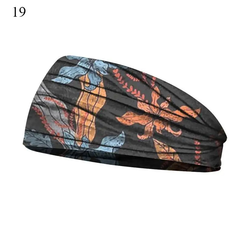 Women's Bohemian Wide Hair Band – Soft Stretchy Floral Turban for Sports, Yoga & Casual Fashion