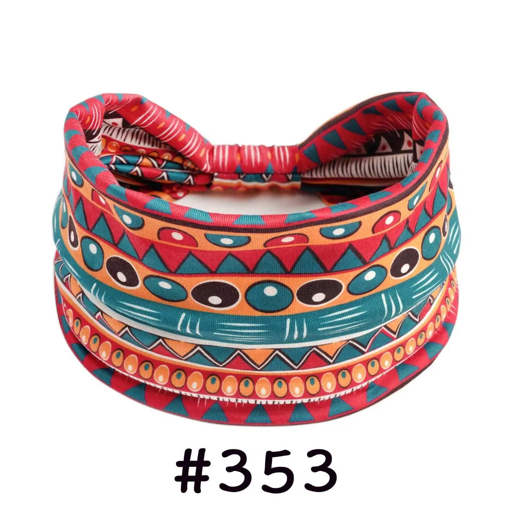 Bohemian Knotted Headbands for Women – Soft Cotton-Blend No-Slip Elastic Hair Accessories