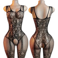 Full-Body Crotchless Lace Bodystocking Underwear Set