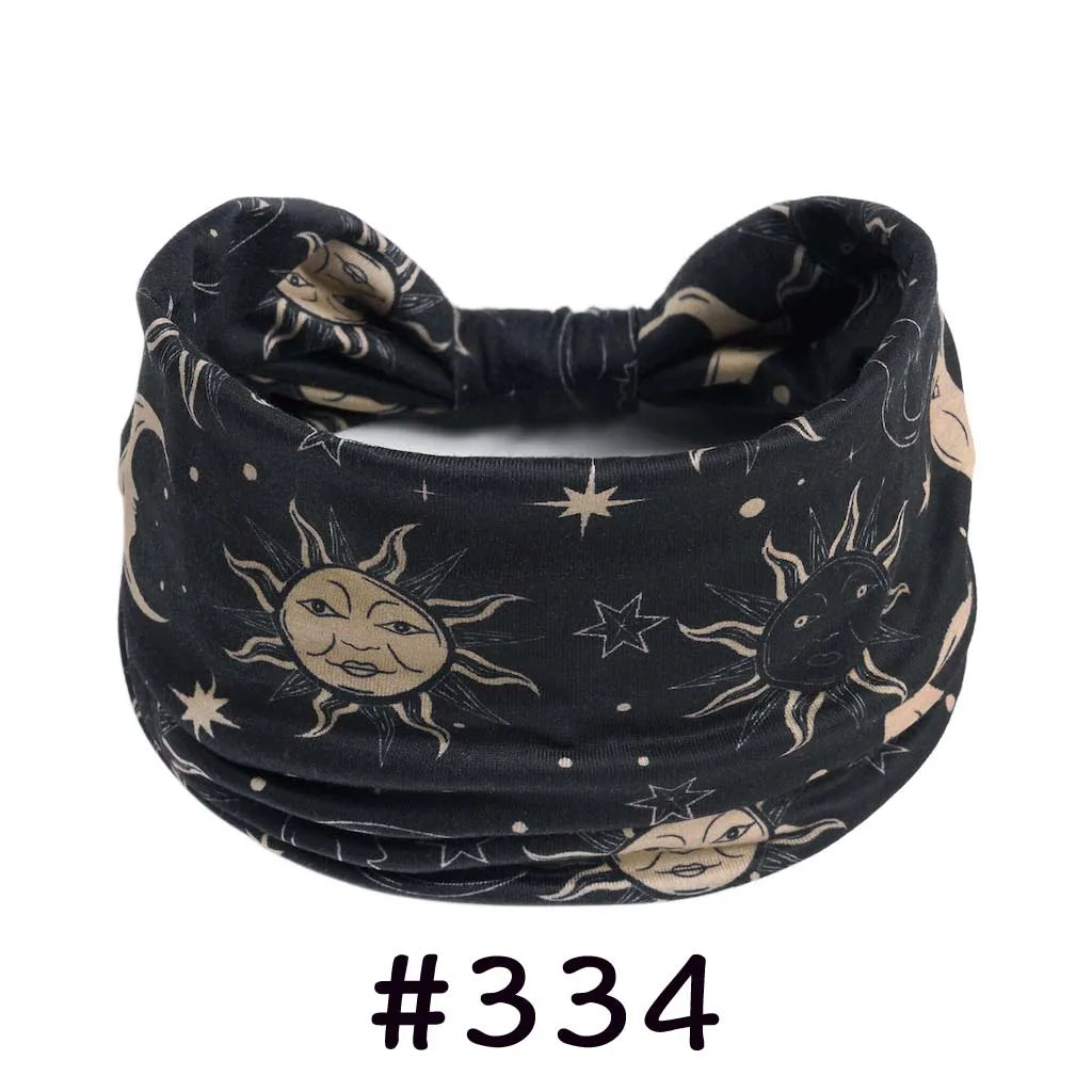Bohemian Knotted Headbands for Women – Soft Cotton-Blend No-Slip Elastic Hair Accessories