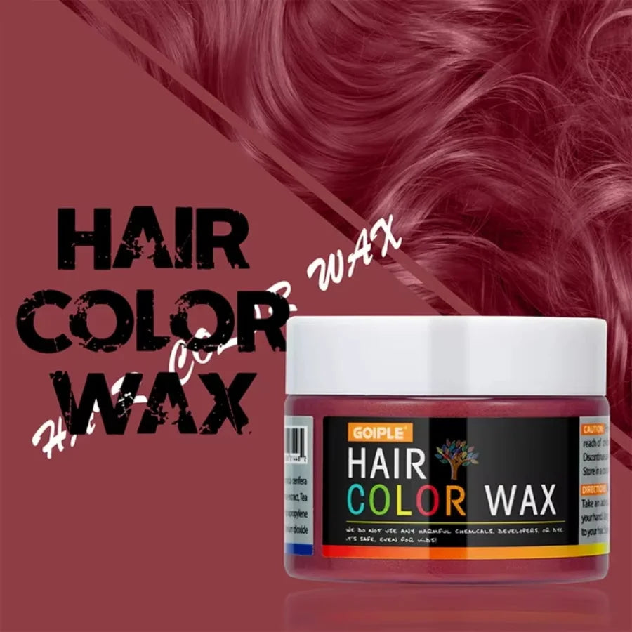 Temporary Hair Color Wax Mud – Easy Wash One-Time Coloring Cream for Hair, Beards, and Eyebrows, Instant Matte Hairstyle Styling Clay for Parties and Cosplay