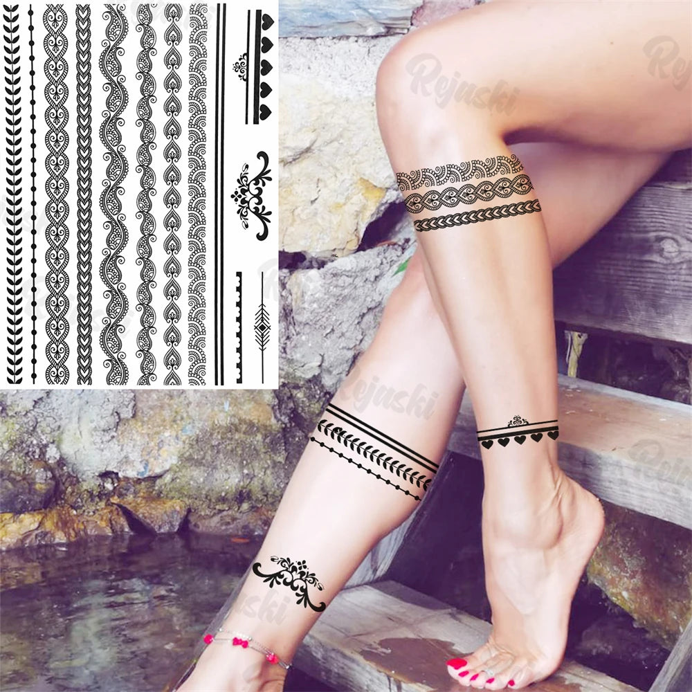 Sexy Waterproof Temporary Tattoo – Floral Mandala, Lotus & Animal Designs for Chest & Underboob