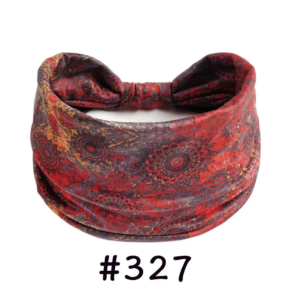 Bohemian Knotted Headbands for Women – Soft Cotton-Blend No-Slip Elastic Hair Accessories