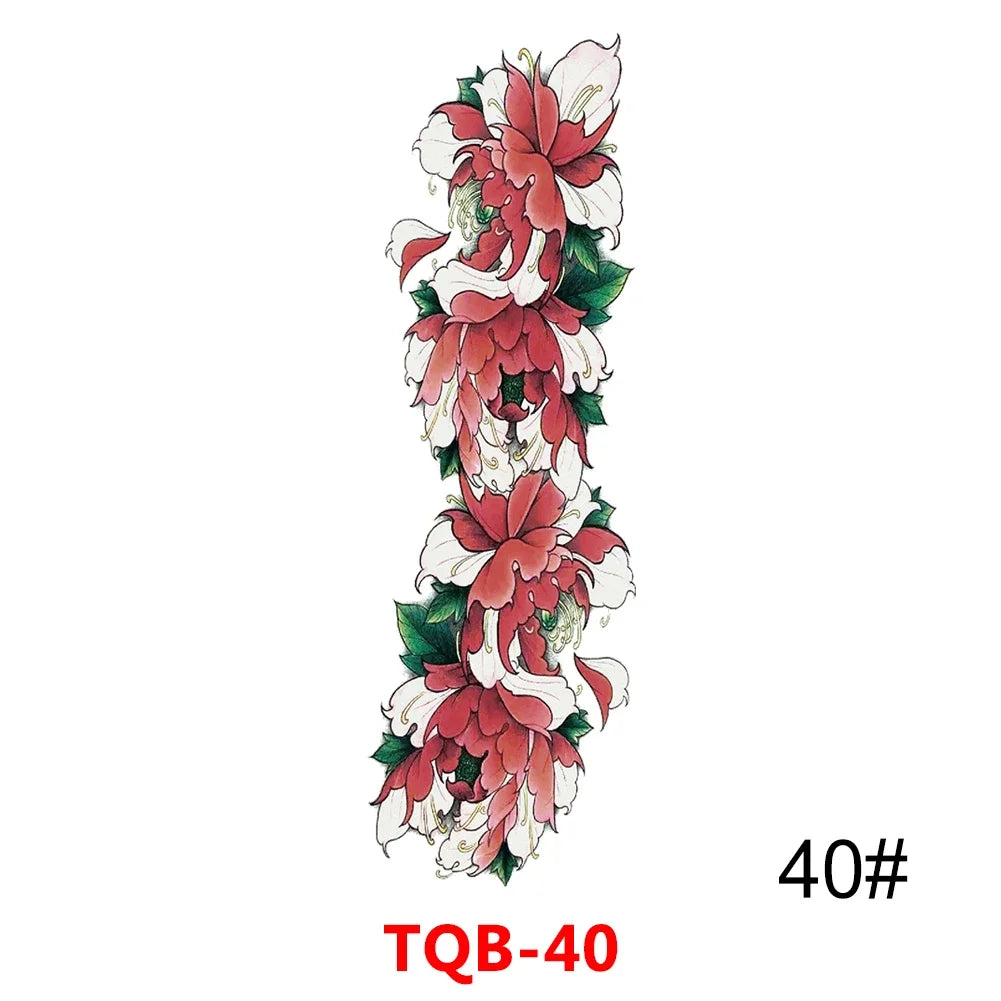Unisex Full Arm Temporary Tattoo Sticker – Premium Old School Skull Body Art