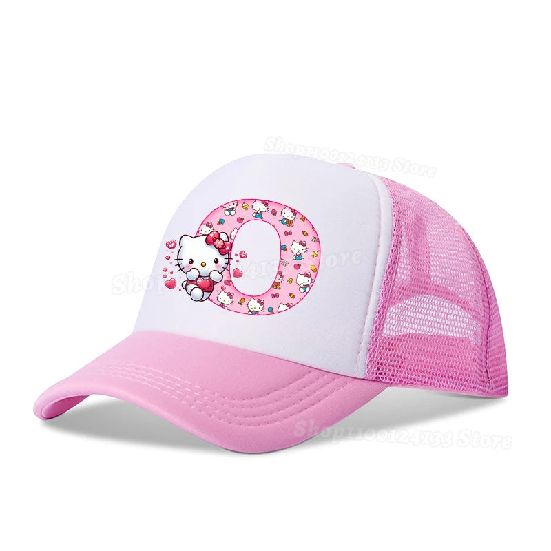 Cute Kitty Girl Baseball Cap – Trendy Sanrio Inspired Anime Print Hat