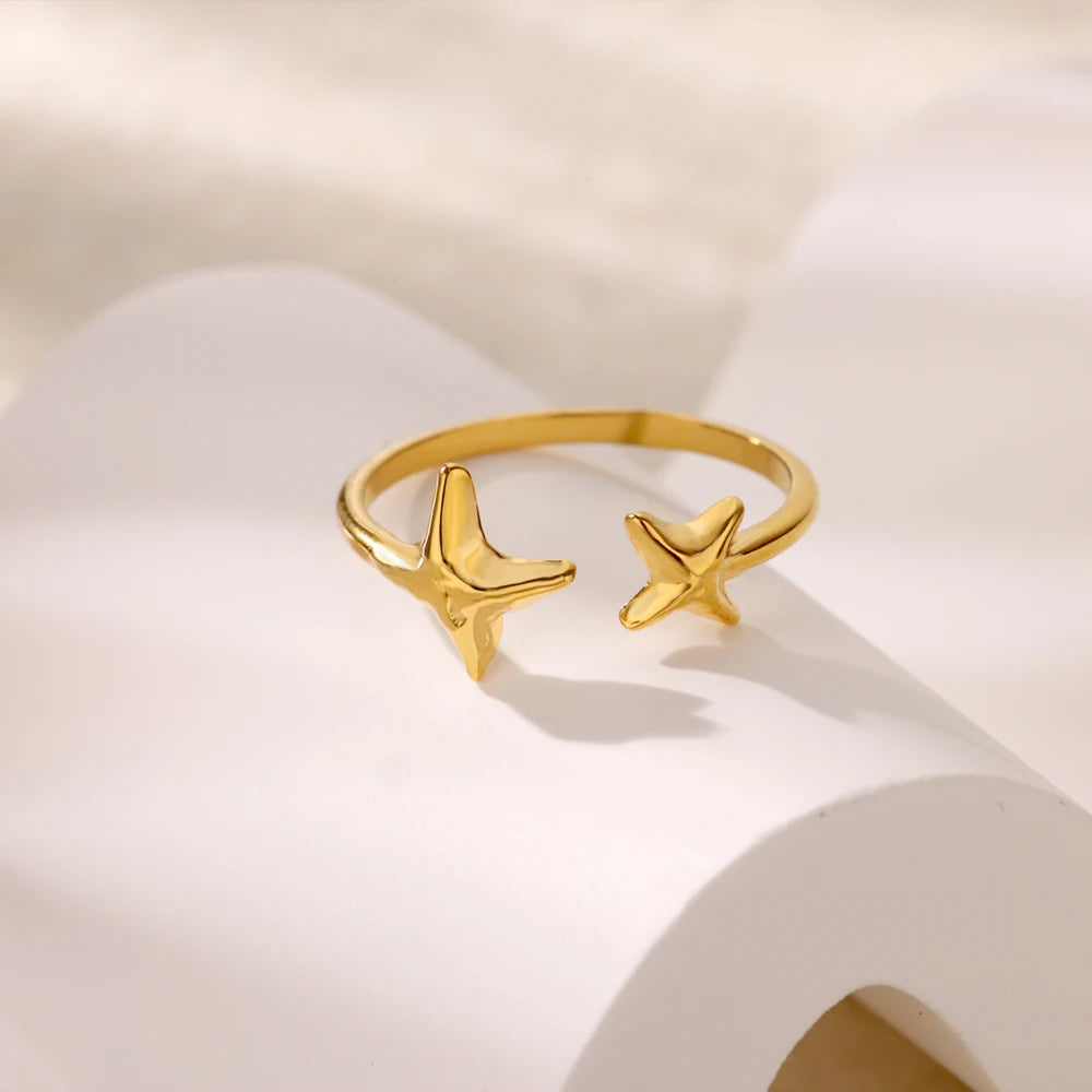 Adjustable Trendy Celestial Protection Geometric Ring Collection