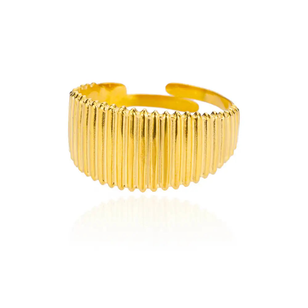 Adjustable Luxe Geometric 316L Gold Rings – The Ultimate All-Day Statement 48 Pieces