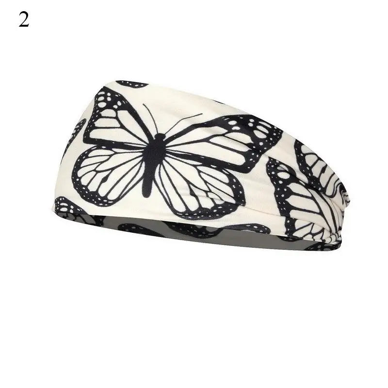 Women's Bohemian Wide Hair Band – Soft Stretchy Floral Turban for Sports, Yoga & Casual Fashion