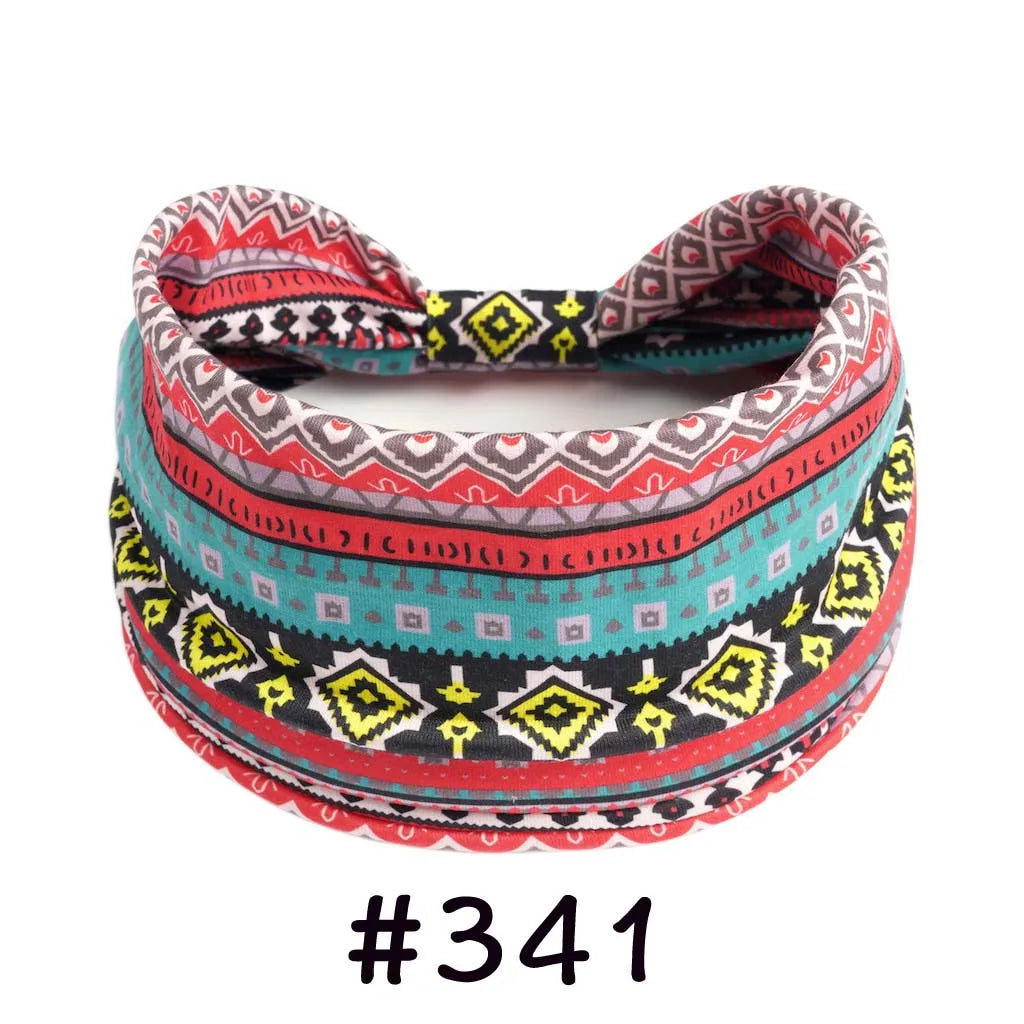 Bohemian Knotted Headbands for Women – Soft Cotton-Blend No-Slip Elastic Hair Accessories