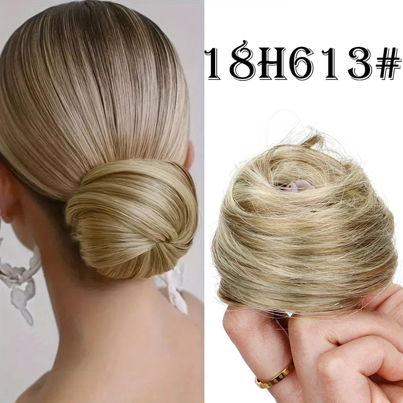 synthetic messy donut hair bun extension is the ultimate "lazy day" fashion hack