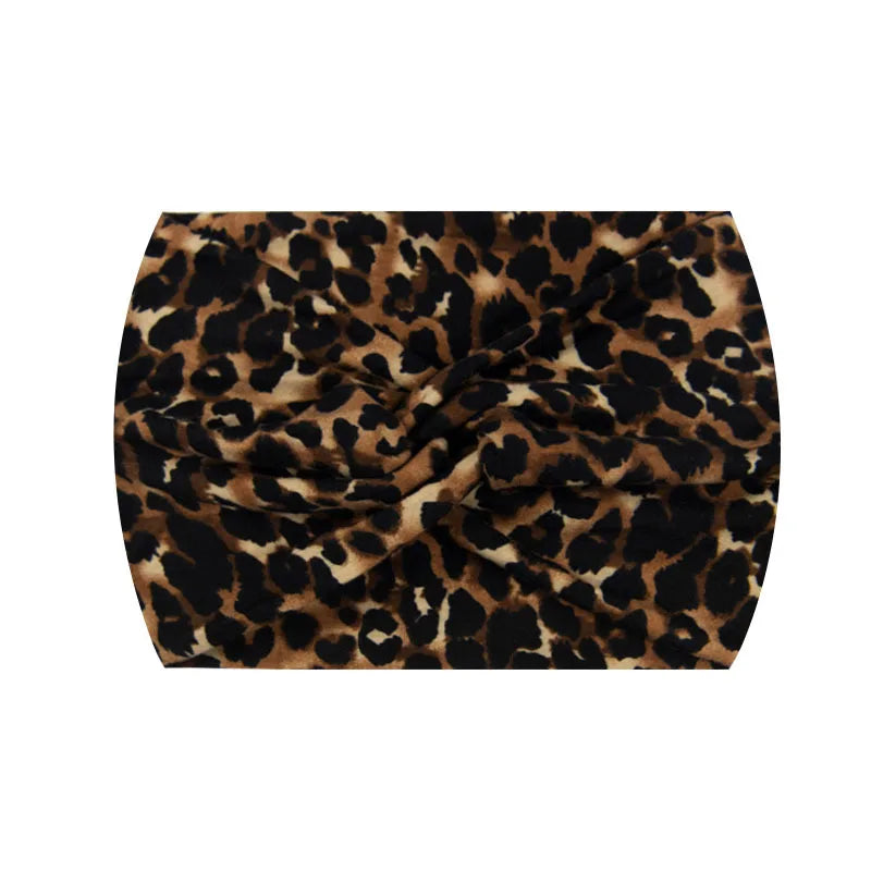 Extra-Wide 18cm Bohemian Headband – Stretchy Printed Turban Wrap for Fitness & Everyday Style