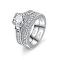 Royal Pavé Milgrain Wedding Band Set