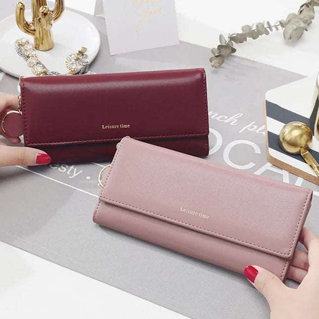 The Ultimate Daily Organizer – Spacious Trifold Long Wallet & Card Holder