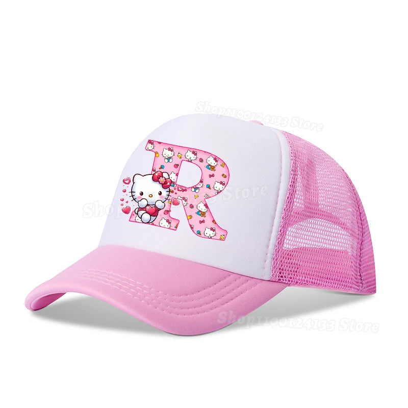 Cute Kitty Girl Baseball Cap – Trendy Sanrio Inspired Anime Print Hat